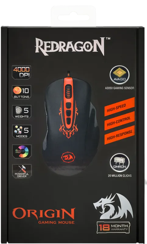 RedDragon - Проводная игровая мышь Origin
