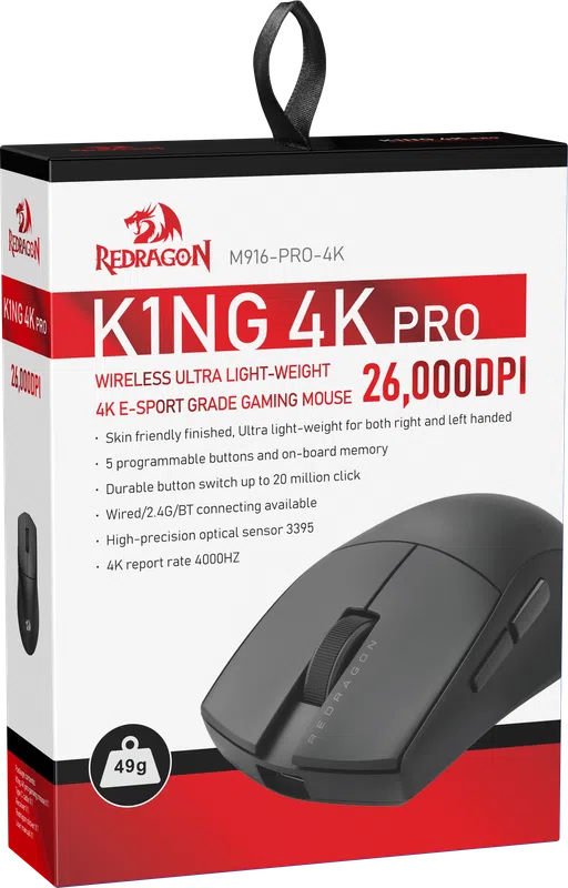 RedDragon - Беспроводная игровая мышь K1ng 4K Pro