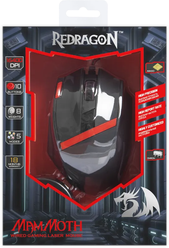 RedDragon - Проводная игровая мышь Mammoth