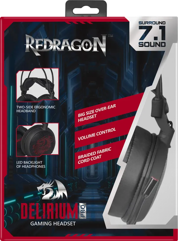 RedDragon - Игровая гарнитура Delirium Pro