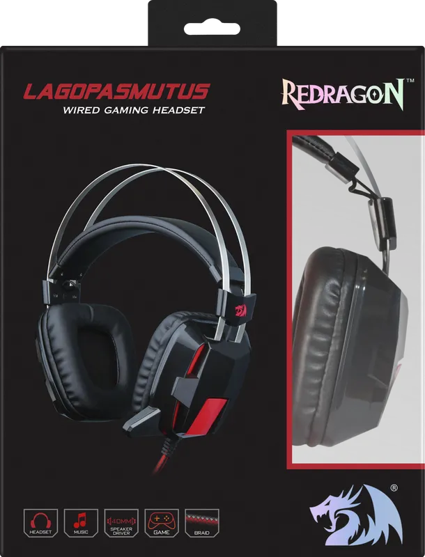 RedDragon - Игровая гарнитура Lagopasmutus 2