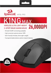 RedDragon - Беспроводная игровая мышь K1ng Max