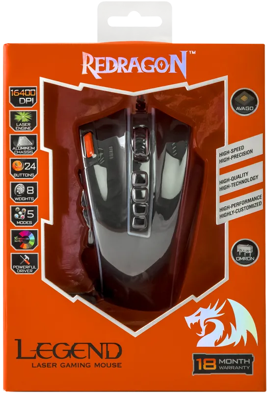 RedDragon - Проводная игровая мышь Legend