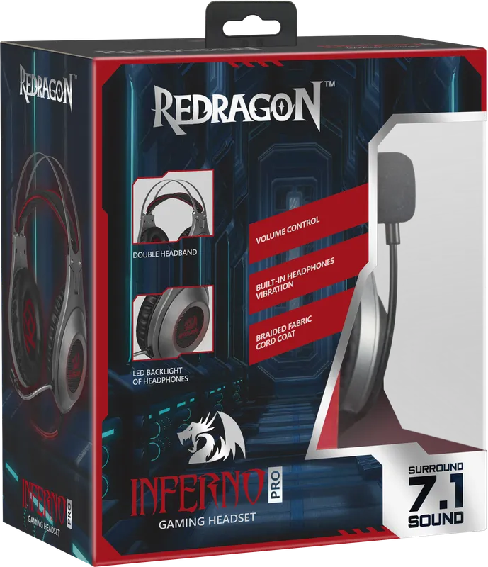 RedDragon - Игровая гарнитура Inferno Pro