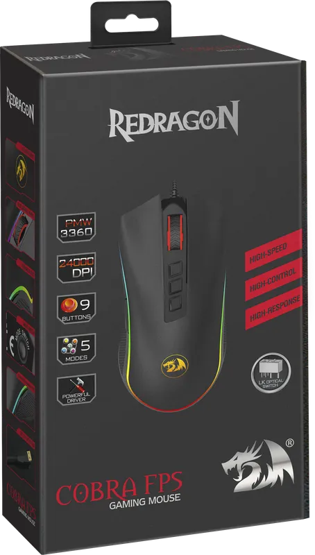 RedDragon - Проводная игровая мышь Cobra fps