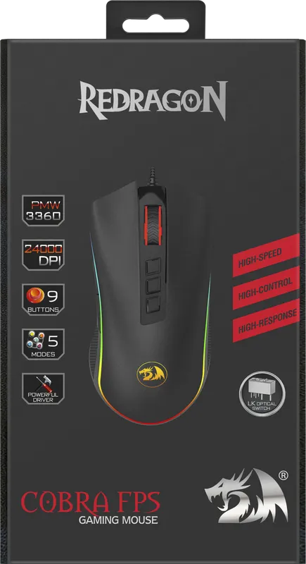 RedDragon - Проводная игровая мышь Cobra fps