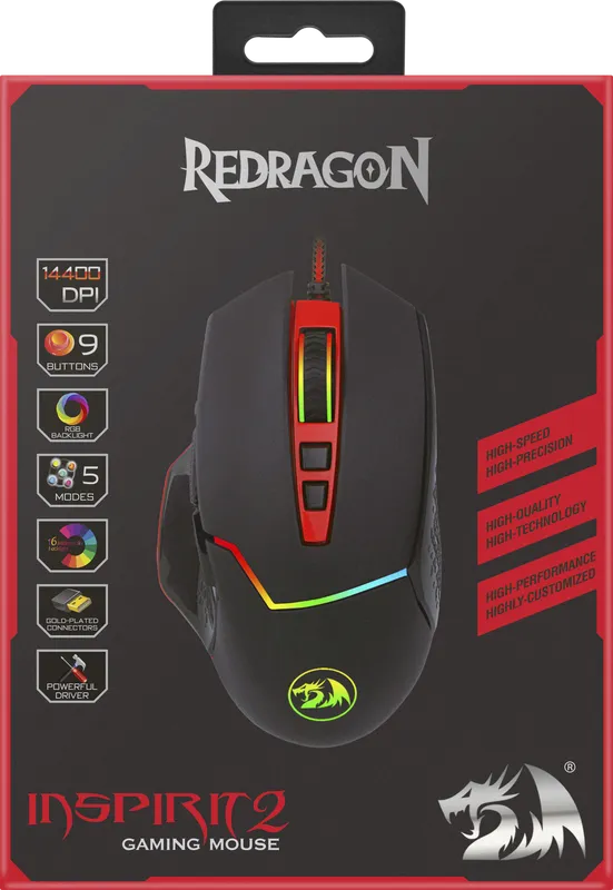 RedDragon - Проводная игровая мышь Inspirit 2